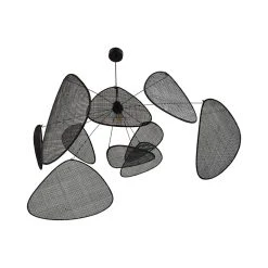 Market Set Suspension En Cannage Métal D110cm Noir - Screen