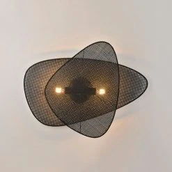 Market Set Applique 2 Lumières En Métal Et Cannage H59cm Noir - Screen -Sema Design Boutique 623088 FRN06 WEB