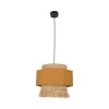 Market Set Suspension En Lin Lave, Bana Et Raphia Frange H34cm Curry -Marrakech -Sema Design Boutique 623111 FRN01 WEB
