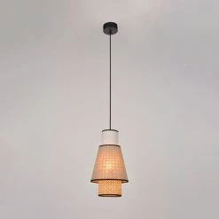 Market Set Suspension En Lin Lavé Et Cannage H36cm Nude - Singapour -Sema Design Boutique 623120 FRN02 WEB