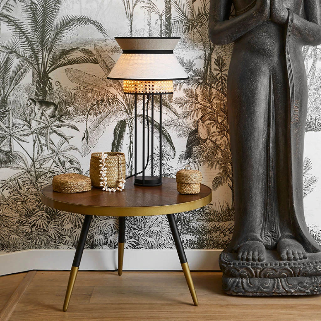 Market Set Lampe En Lin Lave Et Cannage H56cm Nude - Singapour 7 Market Set Lampe En Lin Lave Et Cannage H56cm Nude - Singapour – Image 5