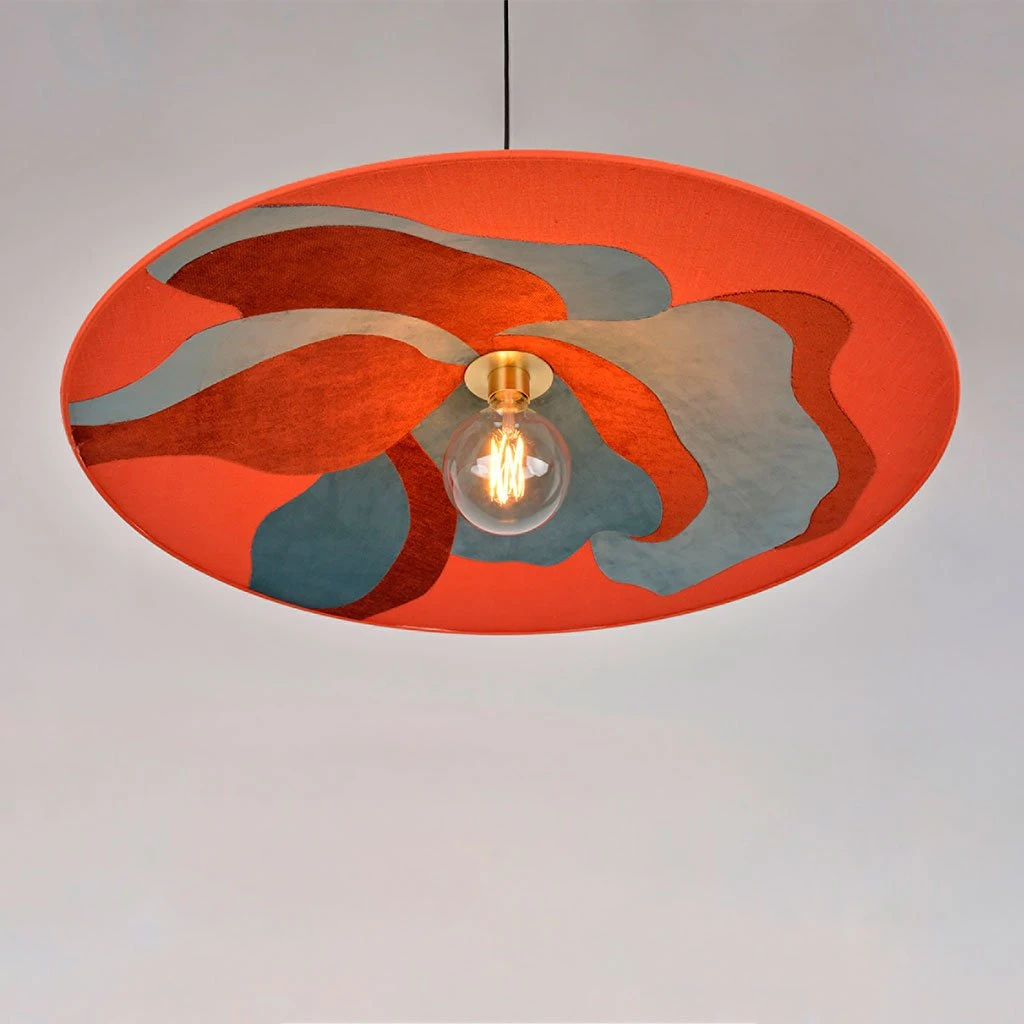 Market Set Suspension En Métal, Velour Et Lin D60cm Camelia - Sonia Laudet Malachite 8 Market Set Suspension En Métal, Velour Et Lin D60cm Camelia - Sonia Laudet Malachite – Image 6