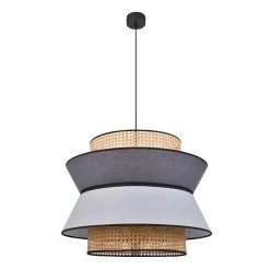 Market Set Suspension XL Cannage D58cm Gris Clair Anthracite - Singapour