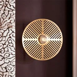 Market Set Applique 1 Lumière En Métal Et Laiton D40cm Doré - Waterlily 12 Market Set Applique 1 Lumière En Métal Et Laiton D40cm Doré - Waterlily -Sema Design Boutique 628704 FRN05 WEB