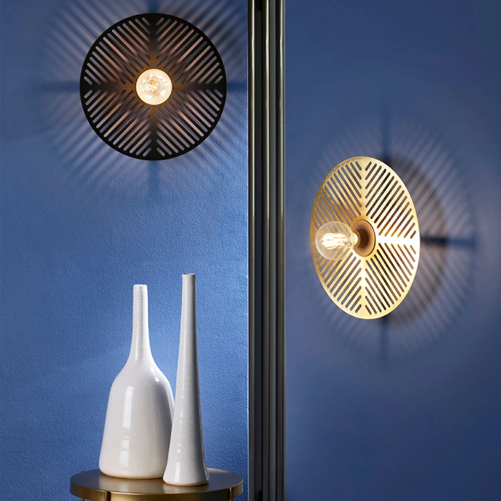 Market Set Applique 1 Lumière En Métal Et Laiton D40cm Doré - Waterlily 8 Market Set Applique 1 Lumière En Métal Et Laiton D40cm Doré - Waterlily – Image 6