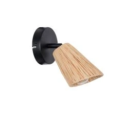 Corep Spot 1 Lumière En Raphia H16.5cm Naturel - Playa