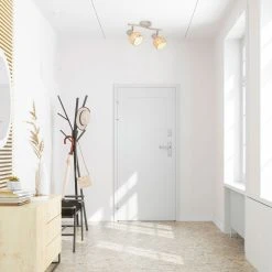 Corep Spot 2 Lumières En Métal Et Rotin Tressé L33cm Naturel - Calanques -Sema Design Boutique 631528 FRN03 WEB