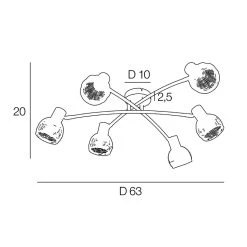Corep Spot 6 Lumières En Métal Et Rotin Tressé D63cm Naturel - Calanques -Sema Design Boutique 631531 FRN04 WEB