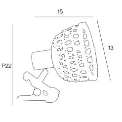 Corep Spot à Pince En Métal Et Bambou H15cm Noir - Kami -Sema Design Boutique 631537 FRN04 WEB