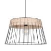 Corep Suspension En Métal Et Rotin D48cm Noir Mat - Indah