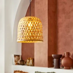 Corep Suspension En Bambou Tressé D34cm Naturel - Sakura -Sema Design Boutique 631545 FRN03 WEB