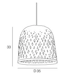 Corep Suspension En Bambou Tressé D34cm Naturel - Sakura -Sema Design Boutique 631545 FRN04 WEB