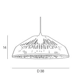 Corep Suspension En Métal Et Rotin D38cm Naturel - Ciotat -Sema Design Boutique 631548 FRN04 WEB