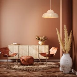 Corep Suspension En Métal Et Rotin D38cm Naturel - Samena -Sema Design Boutique 631550 FRN03 WEB