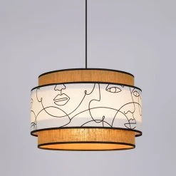 Corep Suspension En Coton D38cm Motif Visages Et Caramel - Milo -Sema Design Boutique 631551 FRN02 WEB