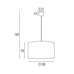 Corep Suspension En Coton D38cm Motif Visage Blanc - Visage -Sema Design Boutique 631552 FRN04 WEB