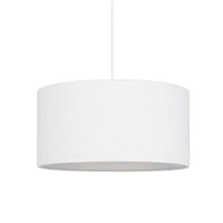 Corep Suspension Tissu Effet Bouclette D38cm Blanc - Bouclette