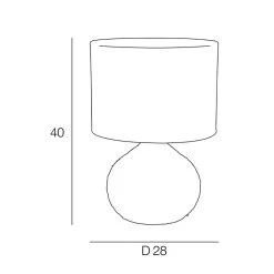 Corep Lampe En Céramique Et Lin H40cm Naturel - Hacienda -Sema Design Boutique 631561 FRN04 WEB