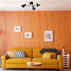 Corep Spot 3 Lumières En Métal Et Laiton D50cm Noir Mat - Marcel -Sema Design Boutique 631587 FRN03 WEB