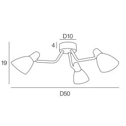 Corep Spot 3 Lumières En Métal Et Laiton D50cm Noir Mat - Marcel -Sema Design Boutique 631587 FRN04 WEB
