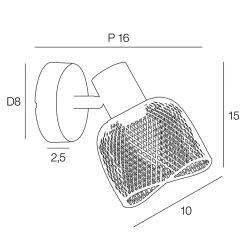 Corep Spot 1 Lumière En Métal H17.5cm Noir - Ottawa -Sema Design Boutique 631592 FRN04 WEB