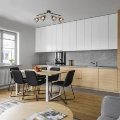 Corep Spot 4 Lumières En Métal L70cm Noir - Ottawa -Sema Design Boutique 631598 FRN03 WEB