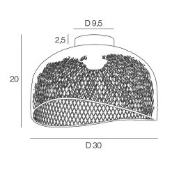 Corep Plafonnier En Métal D30cm Noir - Ottawa -Sema Design Boutique 631604 FRN04 WEB