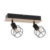 Corep Spot 2 Lumières En Métal L32cm Noir Et Naturel - Owen -Sema Design Boutique 631609 FRN01 WEB