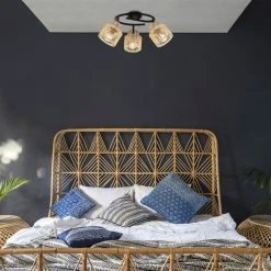 Corep Spot 3 Lumières En Métal Et Cordelette D47cm Naturel - Cancun -Sema Design Boutique 631620 FRN03 WEB