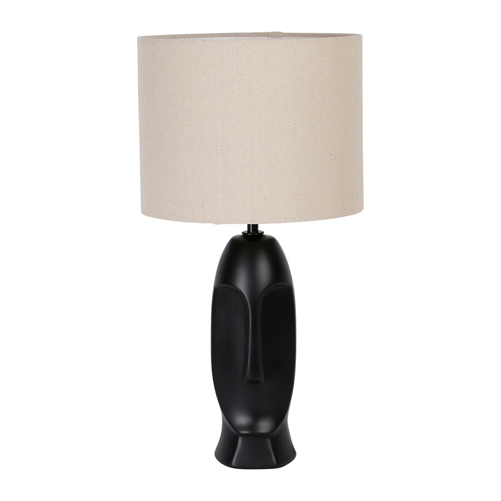 Opjet Lampe En Céramique H45.5cm Noir - Visage 3 Opjet Lampe En Céramique H45.5cm Noir - Visage