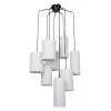 Market Set Suspension Grappe 8 Lumieres En Tissu Et Métal H168 Blanc - Cosiness -Sema Design Boutique 632122 FRN01 WEB