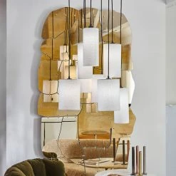 Market Set Suspension Grappe 8 Lumieres En Tissu Et Métal H168 Blanc - Cosiness -Sema Design Boutique 632122 FRN04 WEB