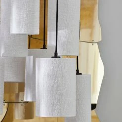 Market Set Suspension Grappe 8 Lumieres En Tissu Et Métal H168 Blanc - Cosiness -Sema Design Boutique 632122 FRN05 WEB