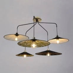 Market Set Plafonnier 5 Lumières En Tissu Et Métal Kumo Multicolore - Gatsby -Sema Design Boutique 632158 FRN02 WEB