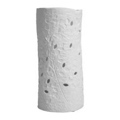 SEMA DESIGN Lampe En Porcelaine Martelée H27cm Blanc -liane