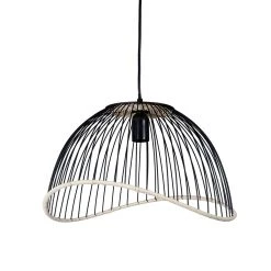 SEMA DESIGN Suspension En Fer Et Rotin H25cm Noir - Filen