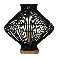 SEMA DESIGN Lampe En Fer Et Rotin D40cm Noir - Brasil