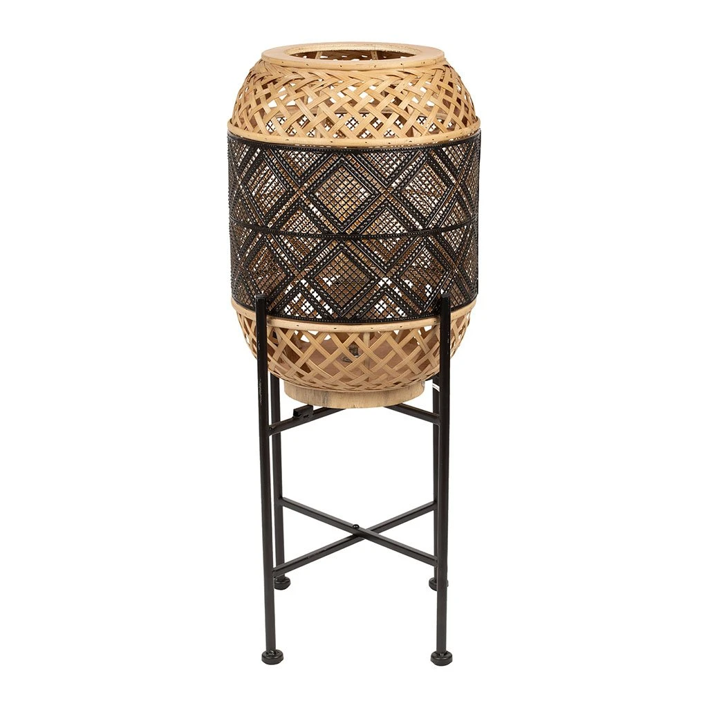 SEMA DESIGN Lampe Lanterne Sur Pied Losange Noir 3 SEMA DESIGN Lampe Lanterne Sur Pied Losange Noir