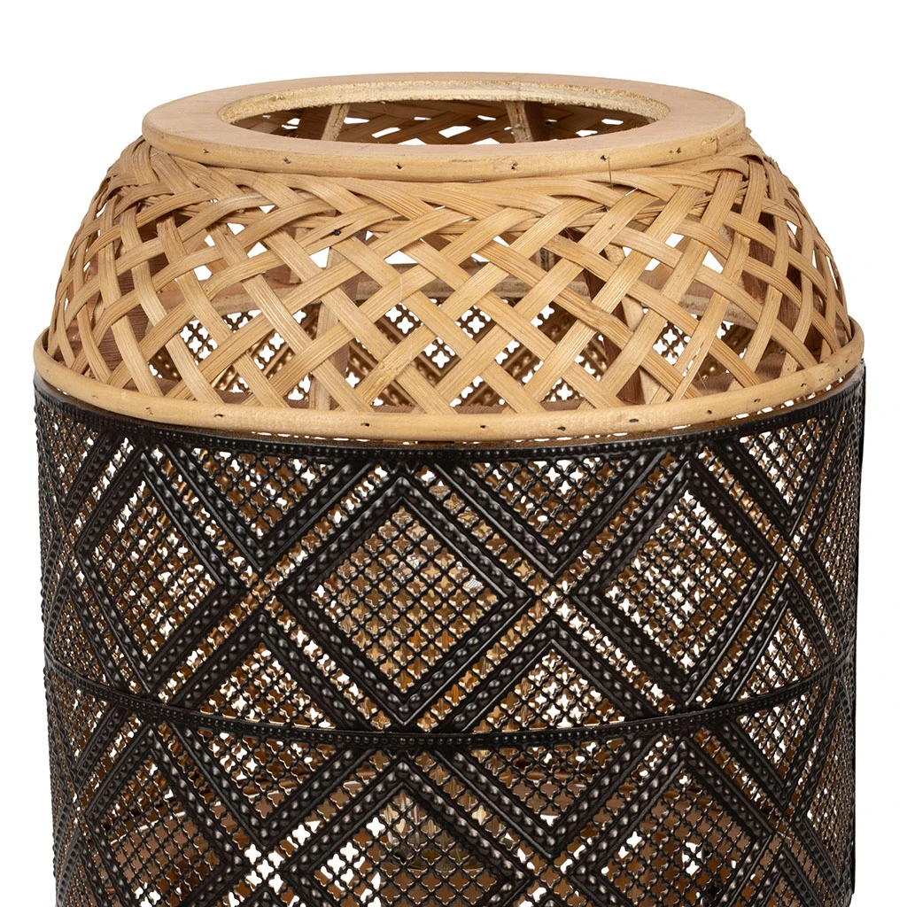 SEMA DESIGN Lampe Lanterne Sur Pied Losange Noir 4 SEMA DESIGN Lampe Lanterne Sur Pied Losange Noir – Image 2