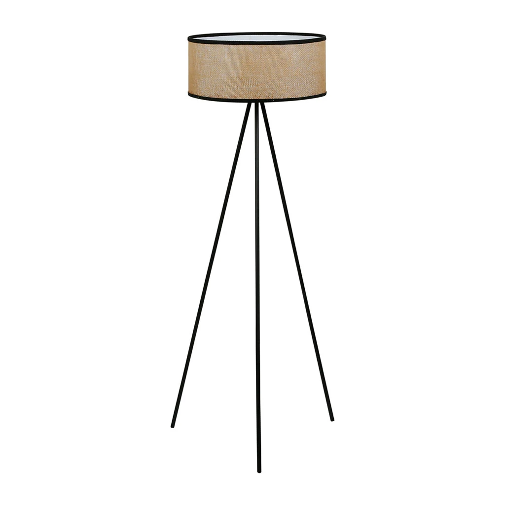 SEMA DESIGN Lampadaire En Métal Et Rotin H125cm Noir - Balamea 3 SEMA DESIGN Lampadaire En Métal Et Rotin H125cm Noir - Balamea