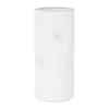 SEMA DESIGN Lampe Cylindre Fleur Blanc H24cm 1 SEMA DESIGN Lampe Cylindre Fleur Blanc H24cm -Sema Design Boutique 74238 DEB WEB