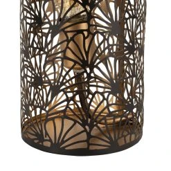 SEMA DESIGN Lampe Cylindre En Fer H36cm Noir Et Doré - Flaural -Sema Design Boutique 74336 DET02 WEB