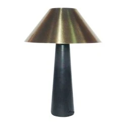 SEMA DESIGN Lampe Ambiance Champart Doré Et Noir H40cm