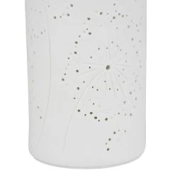 SEMA DESIGN Lampe Cylindre En Porcelaine H24cm Blanc - Fleur -Sema Design Boutique 74746 DET02 WEB
