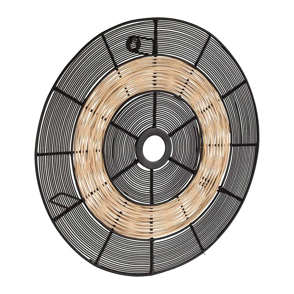SEMA DESIGN Applique Non électrifiée En Fer Et Rotin D40.5 Cm Noir - Haleg 4 SEMA DESIGN Applique Non électrifiée En Fer Et Rotin D40.5 Cm Noir - Haleg – Image 2