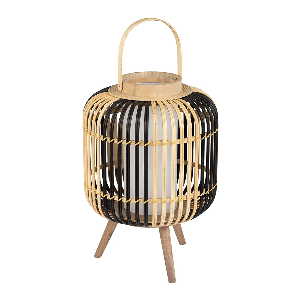 SEMA DESIGN Lampe Lanterne Sur Pied Cordey Naturel Noir D30cm 4 SEMA DESIGN Lampe Lanterne Sur Pied Cordey Naturel Noir D30cm – Image 2