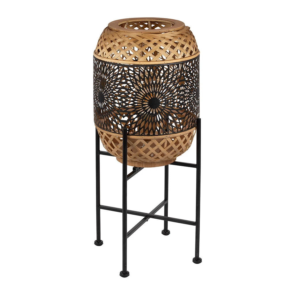 SEMA DESIGN Lampe Sur Pied Fer Et Bambou H59cm Noir Et Doré - Rosalie 3 SEMA DESIGN Lampe Sur Pied Fer Et Bambou H59cm Noir Et Doré - Rosalie