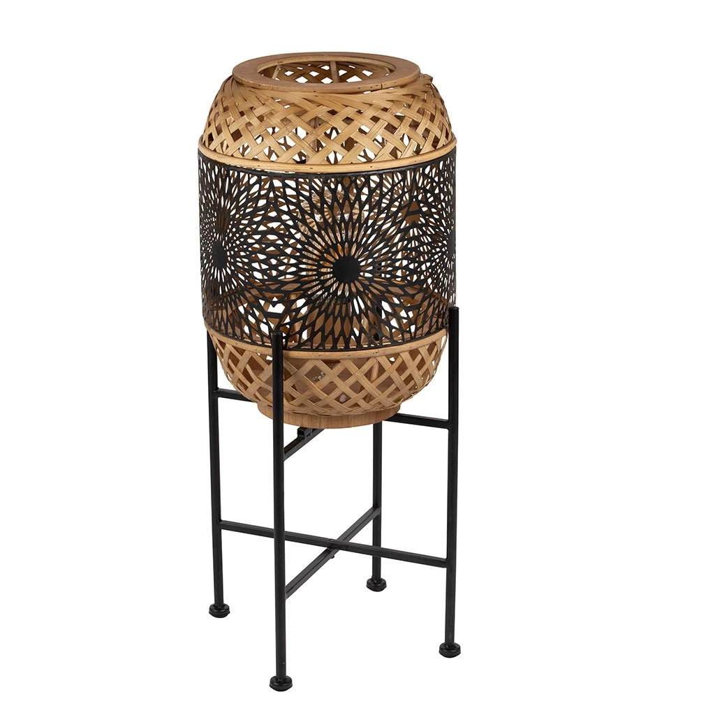 SEMA DESIGN Lampe Sur Pied Fer Et Bambou H59cm Noir Et Doré - Rosalie 4 SEMA DESIGN Lampe Sur Pied Fer Et Bambou H59cm Noir Et Doré - Rosalie – Image 2