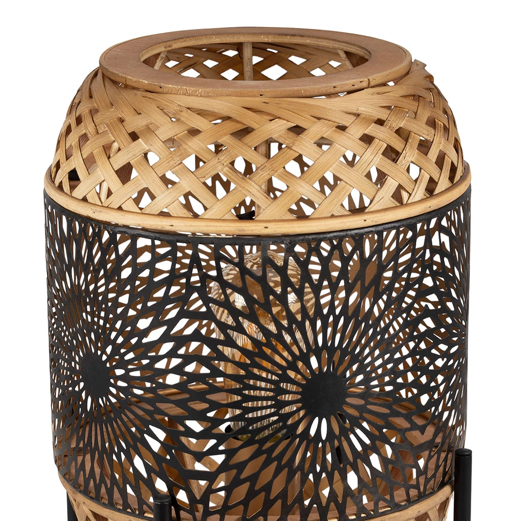 SEMA DESIGN Lampe Sur Pied Fer Et Bambou H59cm Noir Et Doré - Rosalie 5 SEMA DESIGN Lampe Sur Pied Fer Et Bambou H59cm Noir Et Doré - Rosalie – Image 3
