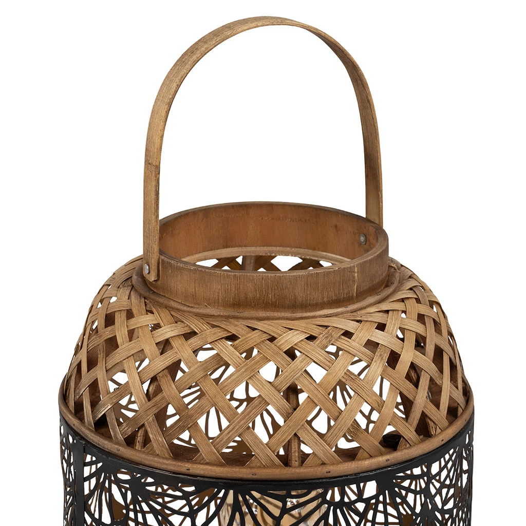 SEMA DESIGN Lampe Lanterne En Fer Et Bambou H36.5cm Noir Et Doré - Flaural 4 SEMA DESIGN Lampe Lanterne En Fer Et Bambou H36.5cm Noir Et Doré - Flaural – Image 2
